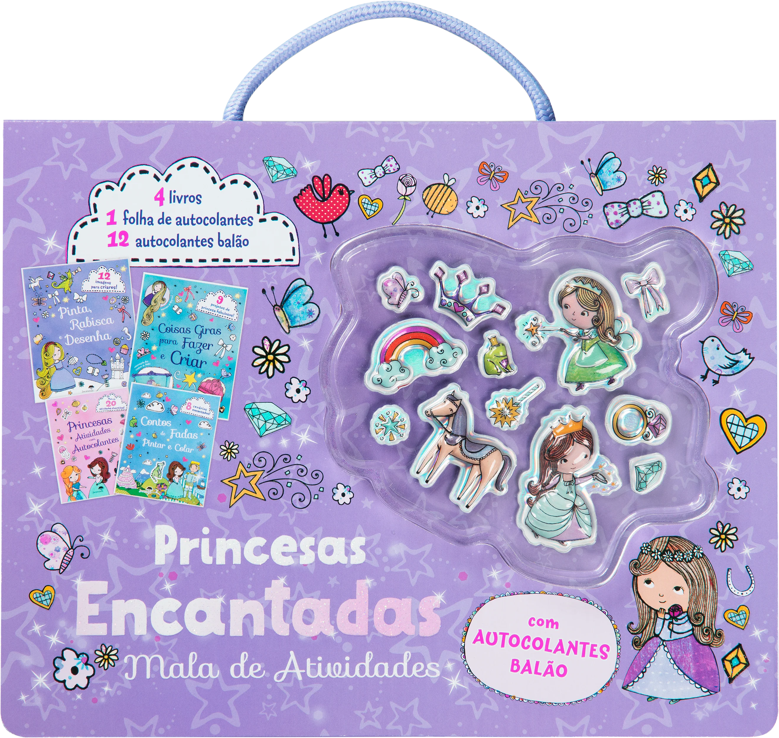 Princesas Encantadas - Mala de Atividades com Autocolantes